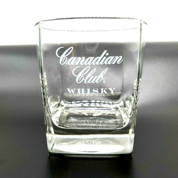 Canadian Club Whisky Square Bottom Rocks Glass - Picture 2 of 12